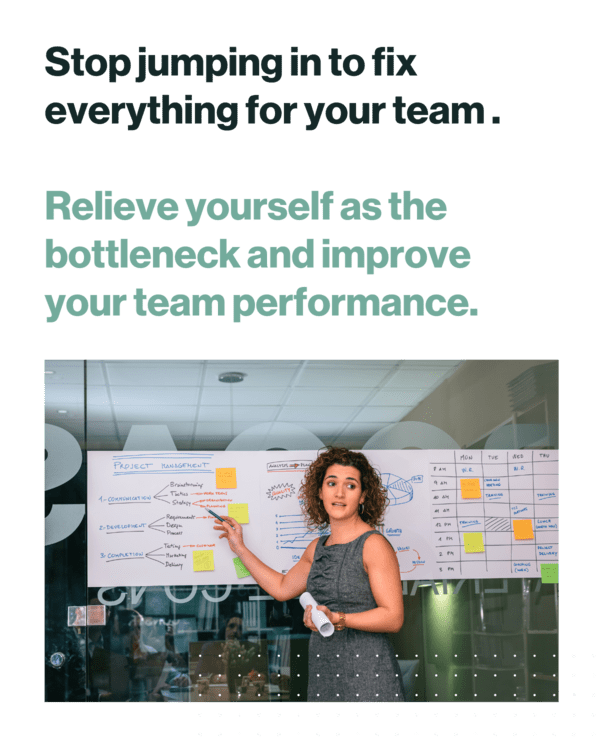 Manager providing coaching session to staff