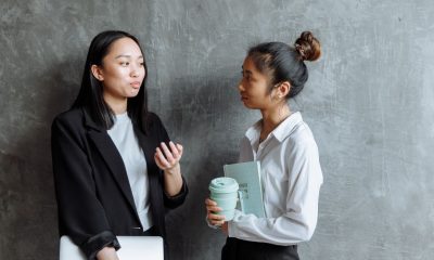Manager developing leadership skills while coaching a staff member.
