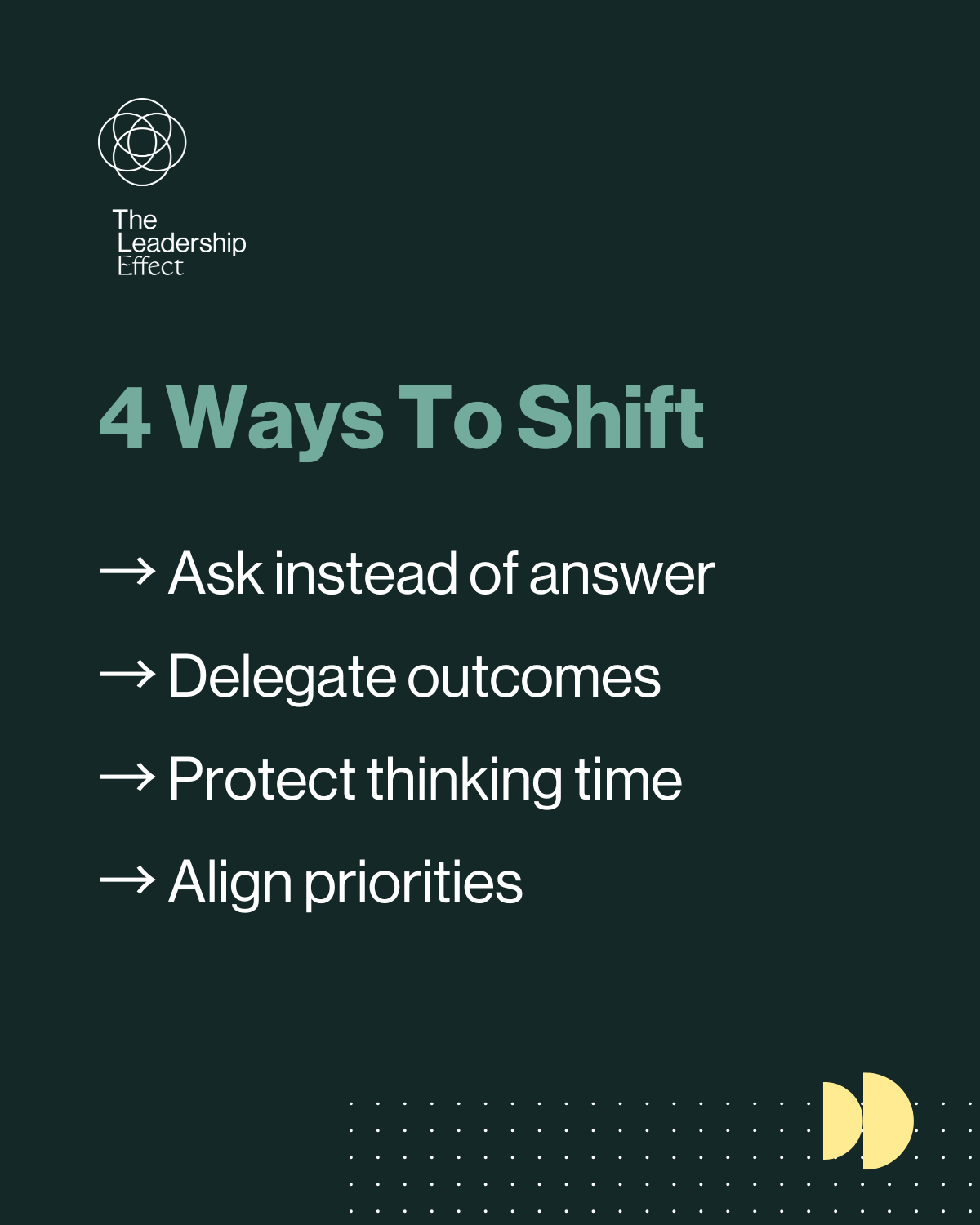 ways to shift from manager to leader
